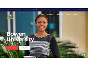 Bowen University's official website homepage screenshot