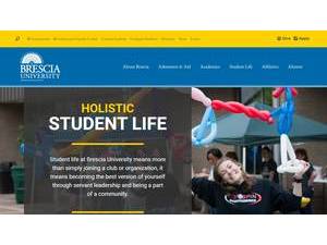 Brescia University's official website homepage screenshot