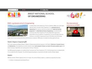 Brest National School of Engineering's official website homepage screenshot