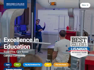 Brevard College's official website homepage screenshot