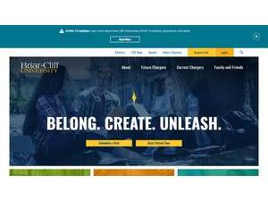 Briar Cliff University's official website homepage screenshot