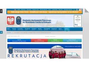 Bronisław Czech Academy of Physical Education in Krakow's official website homepage screenshot