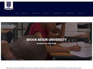 Brook Besor University's official website homepage screenshot