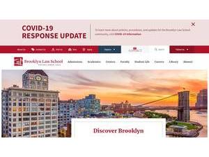 Brooklyn Law School's official website homepage screenshot