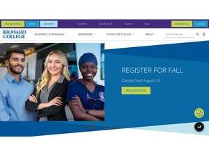 Broward College's official website homepage screenshot