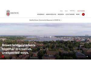 Brown University's official website homepage screenshot