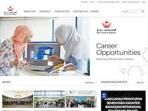 Brunei Polytechnic's official website homepage screenshot