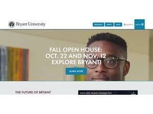 Bryant University's official website homepage screenshot