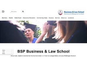 BSP Business School Berlin's official website homepage screenshot