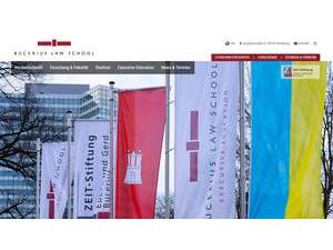 Bucerius Law School's official website homepage screenshot