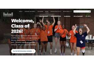 Bucknell University's official website homepage screenshot