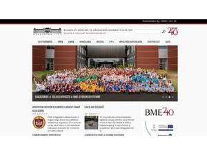 Budapest University of Technology and Economics's official website homepage screenshot