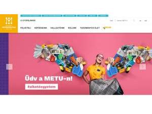 Budapesti Metropolitan Egyetem's official website homepage screenshot