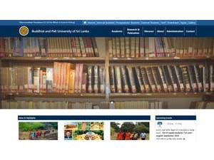 Buddhist and Pali University's official website homepage screenshot