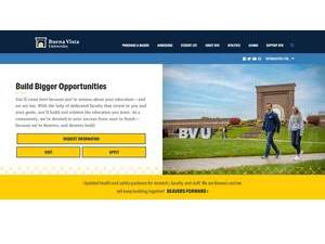 Buena Vista University's official website homepage screenshot