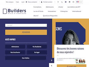 BUILDERS School of Building Engineering's official website homepage screenshot