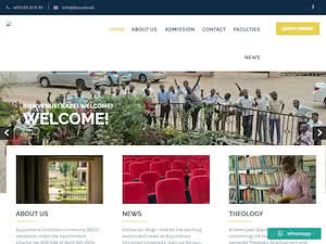 Bujumbura Christian University's official website homepage screenshot