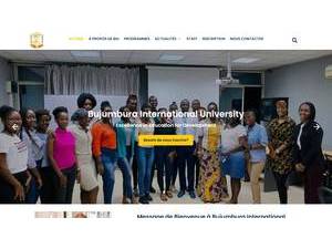 Bujumbura International University's official website homepage screenshot