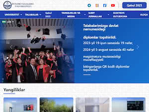 Bukhara Institute of Psychology and Foreign Languages's official website homepage screenshot