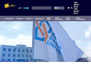Bukhara State University's official website homepage screenshot