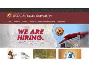 Bulacan State University's official website homepage screenshot