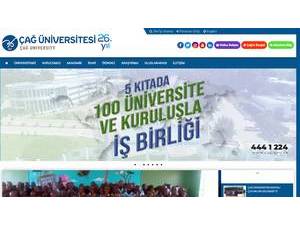 Çağ Üniversitesi's official website homepage screenshot