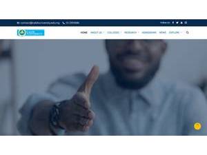 Caleb University's official website homepage screenshot