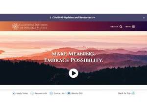 California Institute of Integral Studies's official website homepage screenshot