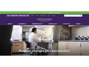 California Lutheran University's official website homepage screenshot