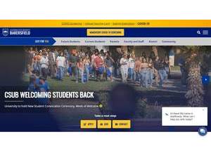 California State University, Bakersfield's official website homepage screenshot