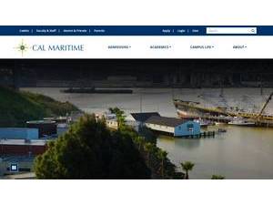 California State University Maritime Academy's official website homepage screenshot