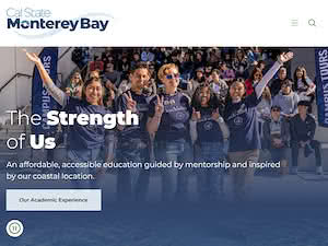 California State University, Monterey Bay's official website homepage screenshot