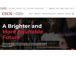 California State University, Northridge's official website homepage screenshot