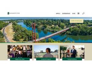 California State University, Sacramento's official website homepage screenshot