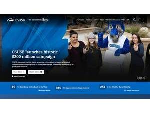 California State University, San Bernardino's official website homepage screenshot