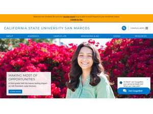 California State University San Marcos's official website homepage screenshot