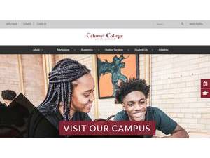 Calumet College of St. Joseph's official website homepage screenshot