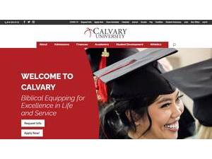 Calvary University's official website homepage screenshot