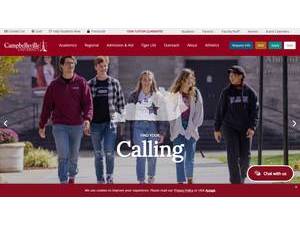Campbellsville University's official website homepage screenshot