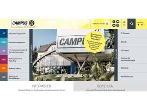CAMPUS 02 University of Applied Sciences's official website homepage screenshot