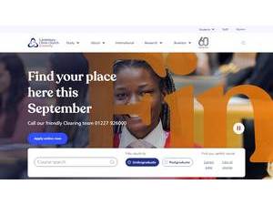 Canterbury Christ Church University's official website homepage screenshot