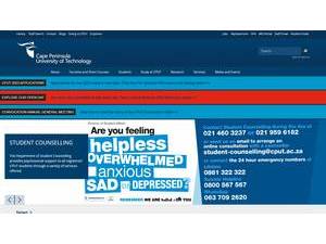 Cape Peninsula University of Technology's official website homepage screenshot