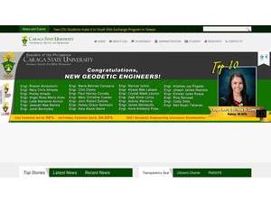 Caraga State University's official website homepage screenshot