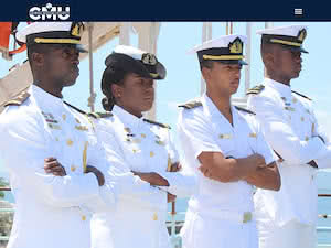 Caribbean Maritime University's official website homepage screenshot