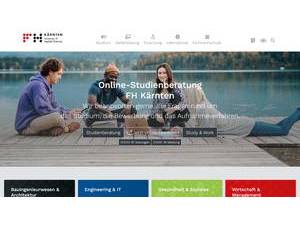 Carinthia University of Applied Sciences's official website homepage screenshot