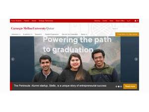 Carnegie Mellon University in Qatar's official website homepage screenshot