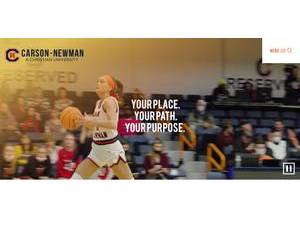 Carson-Newman University's official website homepage screenshot