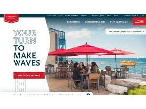 Carthage College's official website homepage screenshot