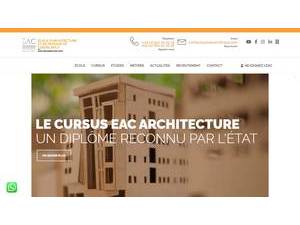 Casablanca Higher School of Architecture's official website homepage screenshot