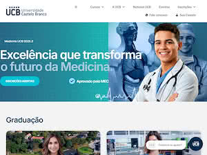 Castelo Branco University's official website homepage screenshot